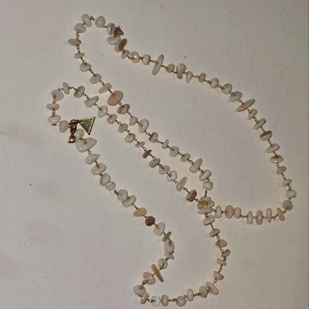 Serafina X Anthropologie Elegant Cream‎ Beaded Long Necklace